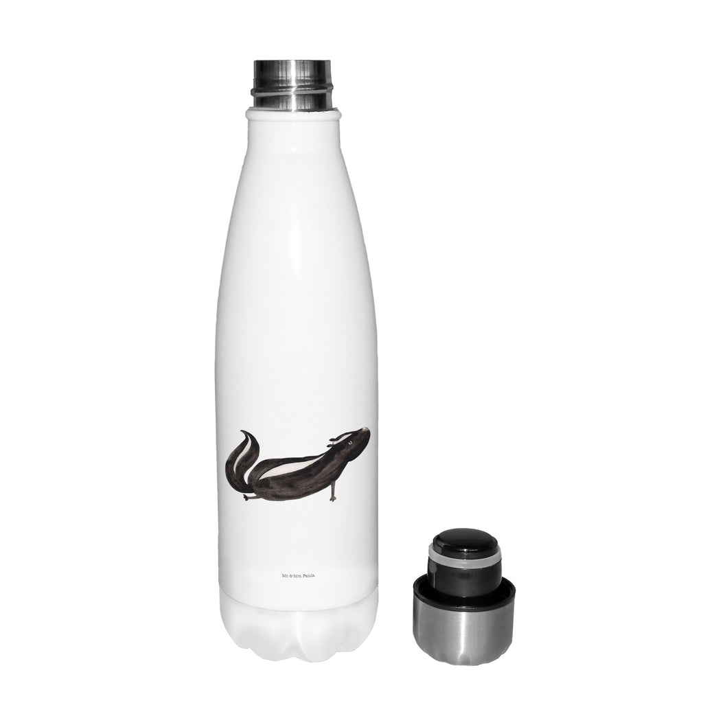 Thermosflasche Stinktier Yoga Isolierflasche, Thermoflasche, Trinkflasche, Thermos, Edelstahl, Stinktier, Skunk, Wildtier, Raubtier, Stinker, Stinki, Yoga, Namaste, Lebe, Liebe, Lache