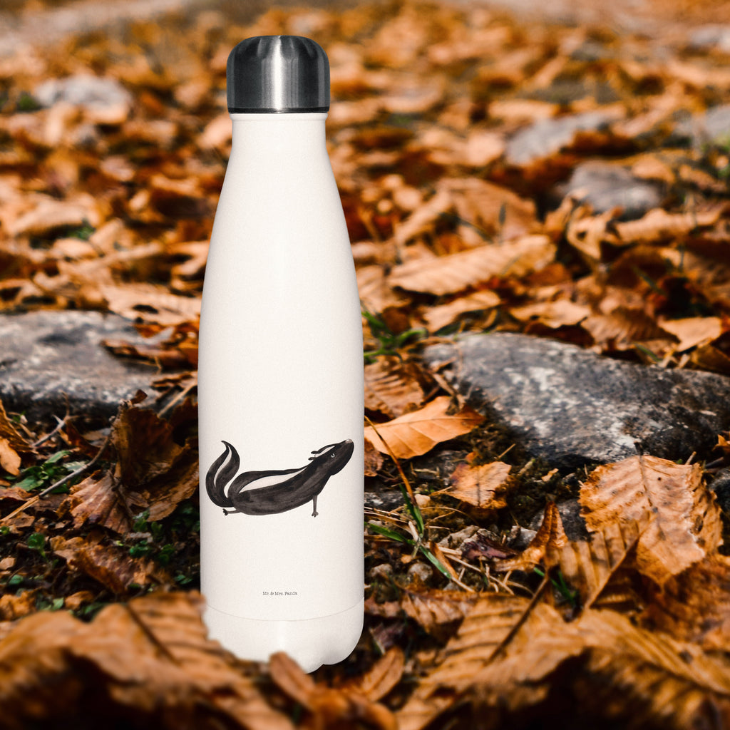 Thermosflasche Stinktier Yoga Isolierflasche, Thermoflasche, Trinkflasche, Thermos, Edelstahl, Stinktier, Skunk, Wildtier, Raubtier, Stinker, Stinki, Yoga, Namaste, Lebe, Liebe, Lache