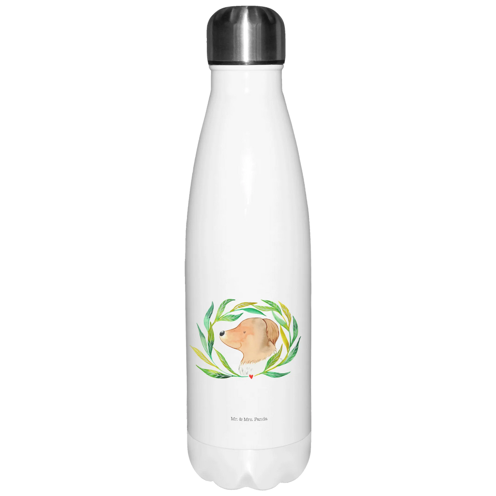 Thermosflasche Hund Ranke Isolierflasche, Thermoflasche, Trinkflasche, Thermos, Edelstahl, Hund, Hundemotiv, Haustier, Hunderasse, Tierliebhaber, Hundebesitzer, Sprüche, Ranke, Therapie, Selbsttherapie, Hundeliebe, Hundeglück, Hunde