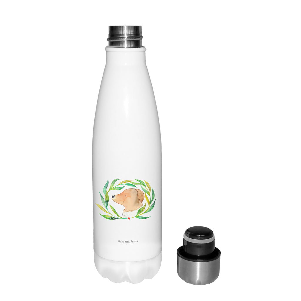 Thermosflasche Hund Ranke Isolierflasche, Thermoflasche, Trinkflasche, Thermos, Edelstahl, Hund, Hundemotiv, Haustier, Hunderasse, Tierliebhaber, Hundebesitzer, Sprüche, Ranke, Therapie, Selbsttherapie, Hundeliebe, Hundeglück, Hunde