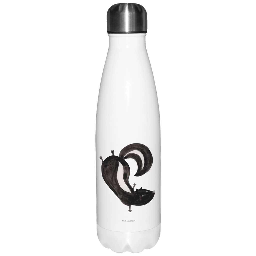 Thermosflasche Stinktier Handstand Isolierflasche, Thermoflasche, Trinkflasche, Thermos, Edelstahl, Stinktier, Skunk, Wildtier, Raubtier, Stinker, Stinki, Spielplatz, verpielt, Kind