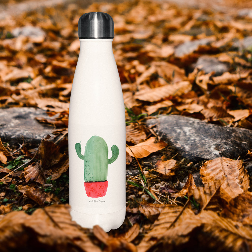 Thermosflasche Kaktus wütend Isolierflasche, Thermoflasche, Trinkflasche, Thermos, Edelstahl, Kaktus, Kakteen, ärgern, Büro, Schule, Büroalltag, Chefin, Kollege, Kollegin, wütend