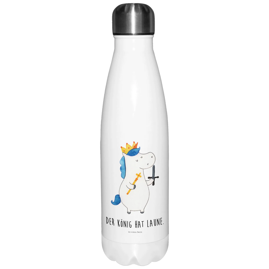 Thermosflasche Einhorn König mit Schwert Isolierflasche, Thermoflasche, Trinkflasche, Thermos, Edelstahl, Einhorn, Einhörner, Einhorn Deko, Pegasus, Unicorn, König, Ritter, Mittelalter