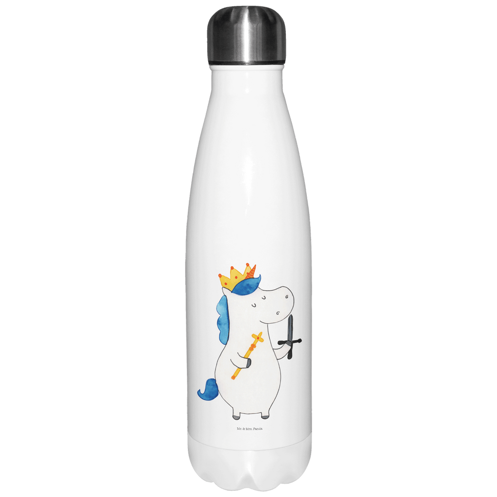 Thermosflasche Einhorn König mit Schwert Isolierflasche, Thermoflasche, Trinkflasche, Thermos, Edelstahl, Einhorn, Einhörner, Einhorn Deko, Pegasus, Unicorn, König, Ritter, Mittelalter