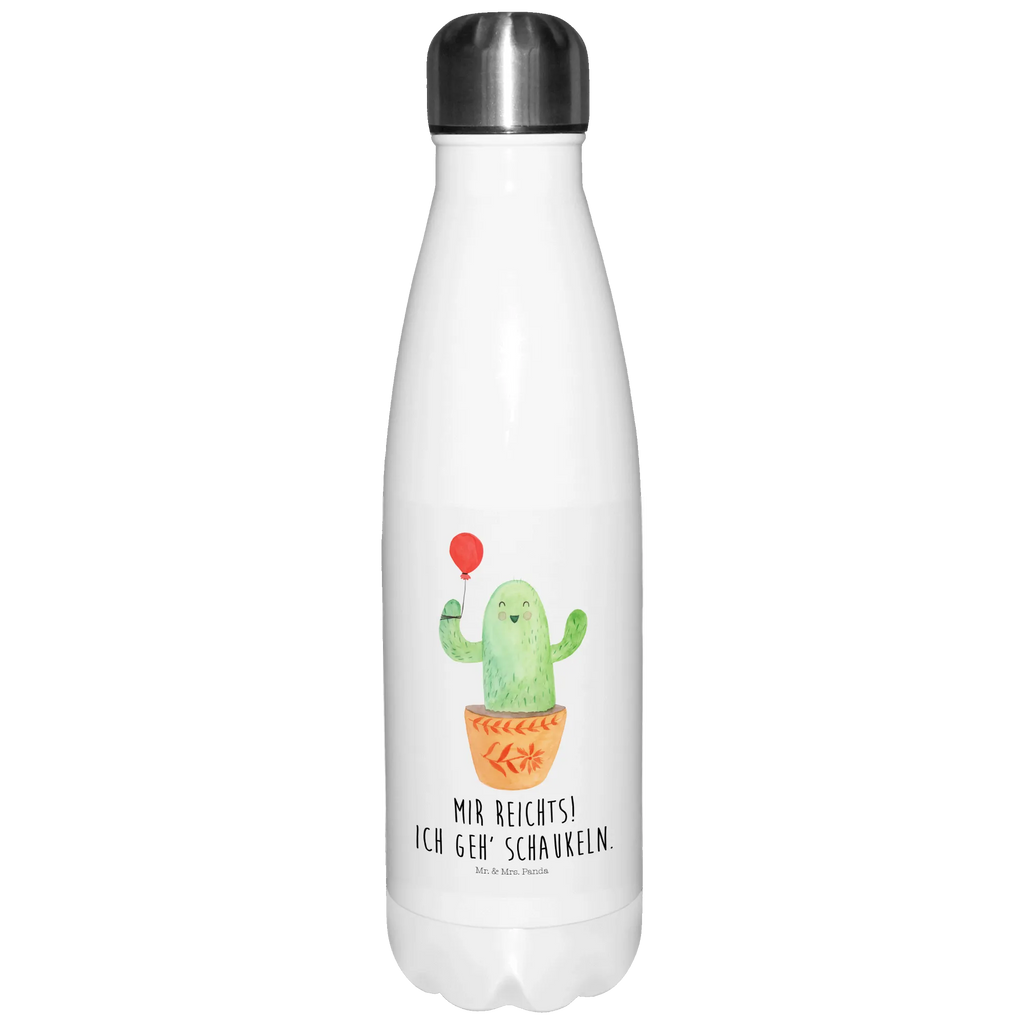 Thermosflasche Kaktus Luftballon Isolierflasche, Thermoflasche, Trinkflasche, Thermos, Edelstahl, Kaktus, Kakteen, Luftballon, Neustart, Freude, Büro, Stress, Büroalltag, Freundin, Freund, Ausbildung, Prüfung