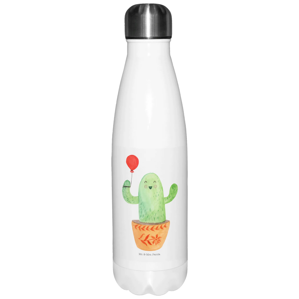 Thermosflasche Kaktus Luftballon Isolierflasche, Thermoflasche, Trinkflasche, Thermos, Edelstahl, Kaktus, Kakteen, Luftballon, Neustart, Freude, Büro, Stress, Büroalltag, Freundin, Freund, Ausbildung, Prüfung