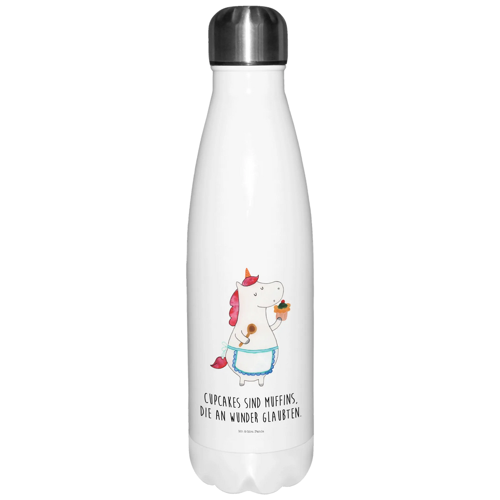 Thermosflasche Einhorn Küchenfee Isolierflasche, Thermoflasche, Trinkflasche, Thermos, Edelstahl, Einhorn, Einhörner, Einhorn Deko, Pegasus, Unicorn, backen, Muffin, Motivation, Träumer, träumen, Bäckerin, Hobbykoch, Koch, Torte, Kuchen