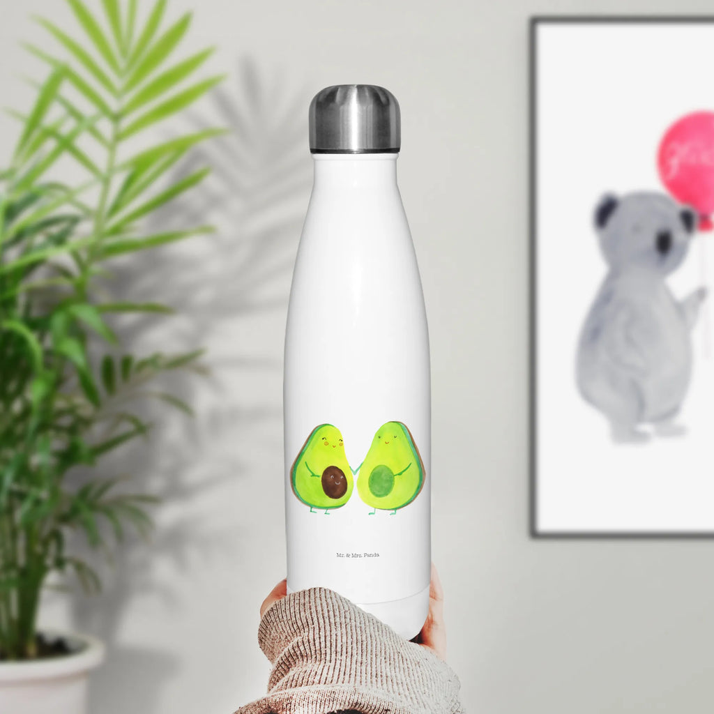 Thermosflasche Avocado Pärchen Isolierflasche, Thermoflasche, Trinkflasche, Thermos, Edelstahl, Avocado, Veggie, Vegan, Gesund, Avocuddle, Liebe, Schwangerschaft, Familie, Babyshower, Babyparty, Hochzeit, Kinder, Avocados, Geburt