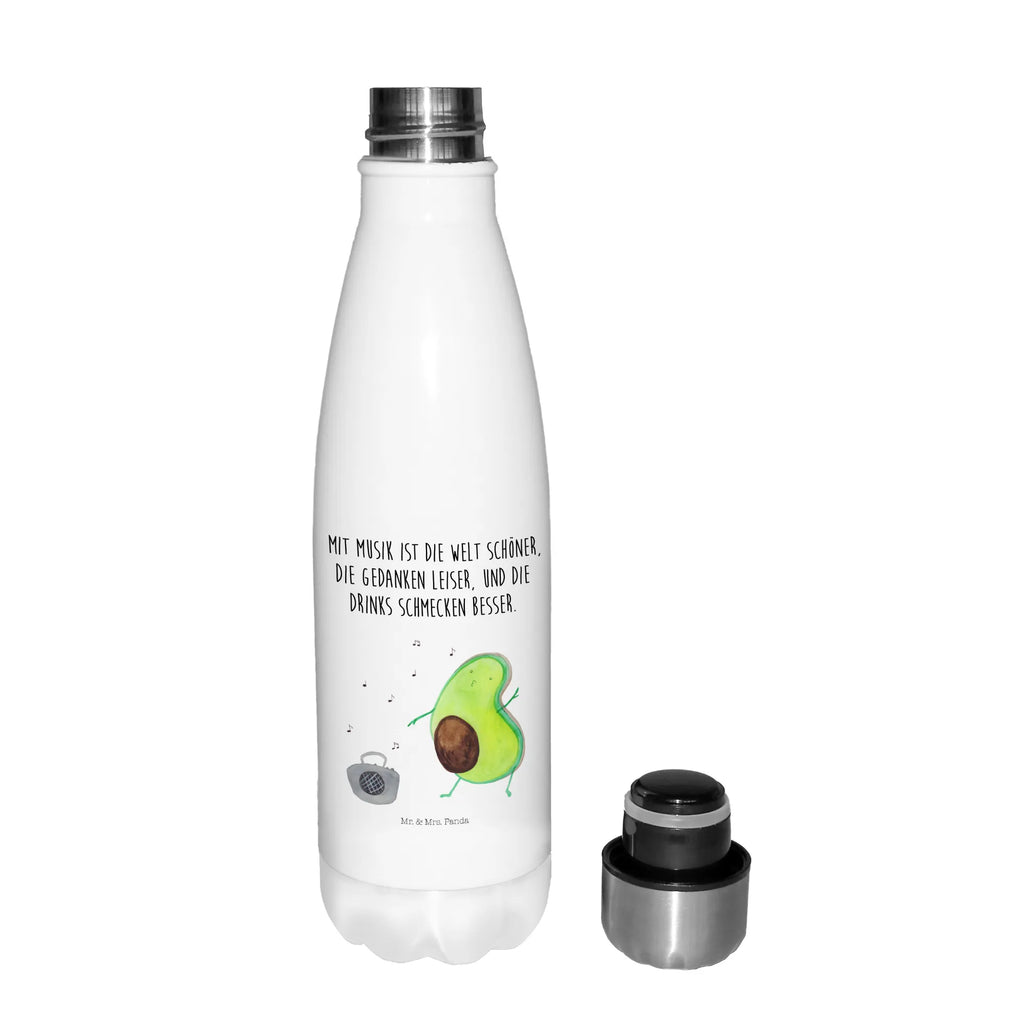 Thermosflasche Avocado tanzt Isolierflasche, Thermoflasche, Trinkflasche, Thermos, Edelstahl, Avocado, Veggie, Vegan, Gesund