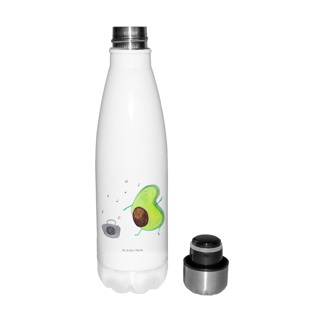 Thermosflasche Avocado tanzt Isolierflasche, Thermoflasche, Trinkflasche, Thermos, Edelstahl, Avocado, Veggie, Vegan, Gesund