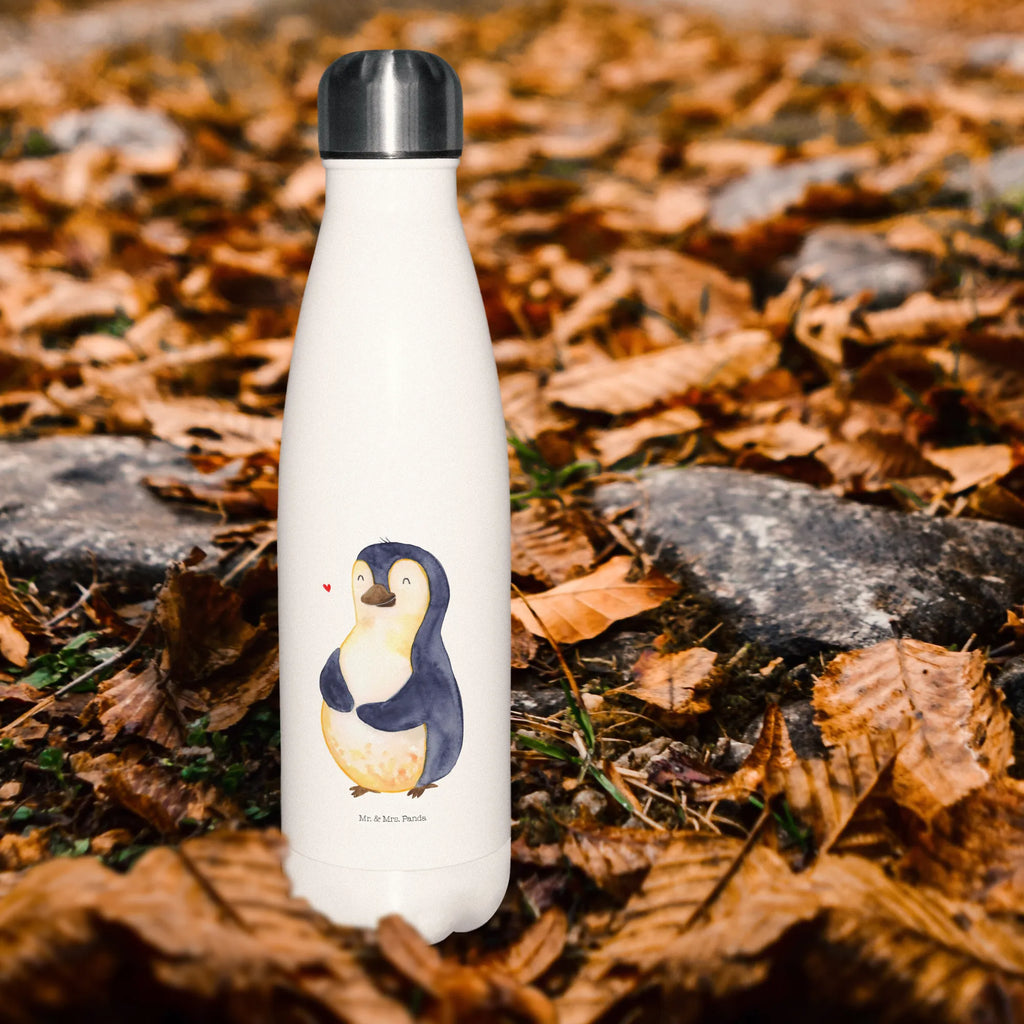 Thermosflasche Pinguin Diät Isolierflasche, Thermoflasche, Trinkflasche, Thermos, Edelstahl, Pinguin, Pinguine, Diät, Abnehmen, Abspecken, Gewicht, Motivation, Selbstliebe, Körperliebe, Selbstrespekt