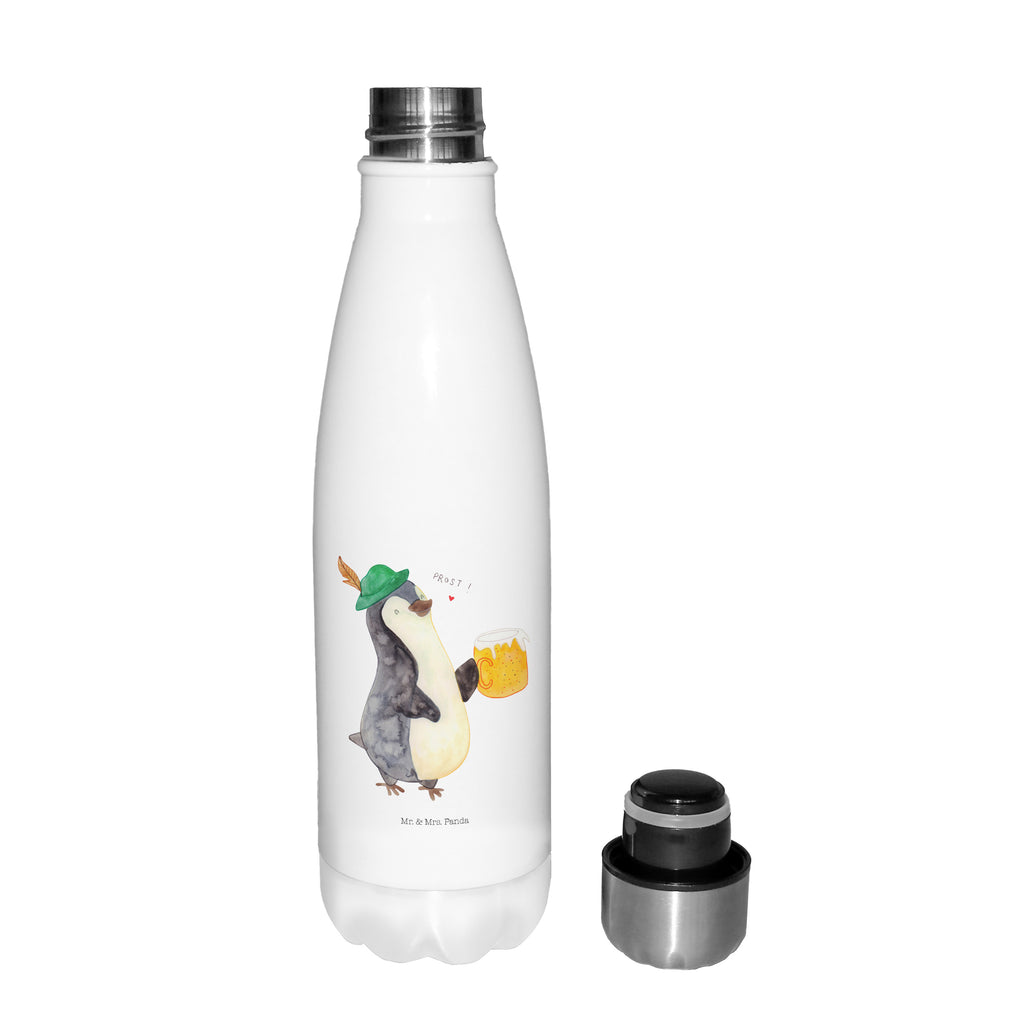 Thermosflasche Pinguin Bier Isolierflasche, Thermoflasche, Trinkflasche, Thermos, Edelstahl, Pinguin, Pinguine, Bier, Oktoberfest