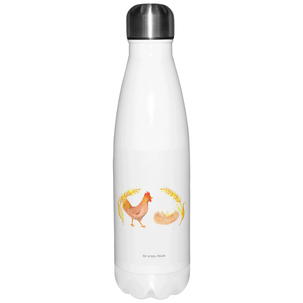 Thermosflasche Huhn stolz Isolierflasche, Thermoflasche, Trinkflasche, Thermos, Edelstahl, Bauernhof, Hoftiere, Landwirt, Landwirtin, Hahn, Henne, Hühner, Eier, Hof, Landleben, Motivation, Geburt, Magie, Spruch, Schwangerschaft