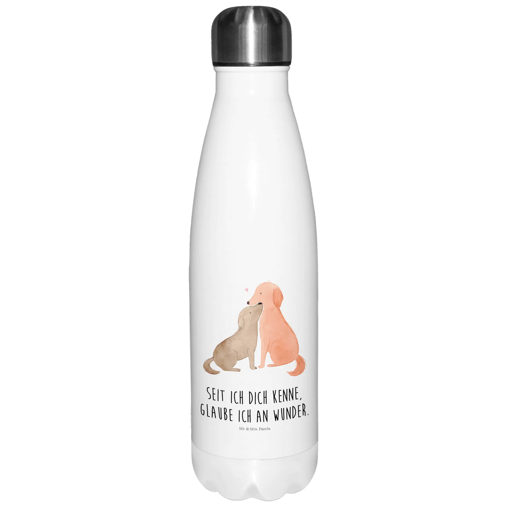 Thermosflasche Hunde Liebe Isolierflasche, Thermoflasche, Trinkflasche, Thermos, Edelstahl, Hund, Hundemotiv, Haustier, Hunderasse, Tierliebhaber, Hundebesitzer, Sprüche, Liebe, Hund. Hunde, Kuss, Vertrauen, Kuscheln, Herz