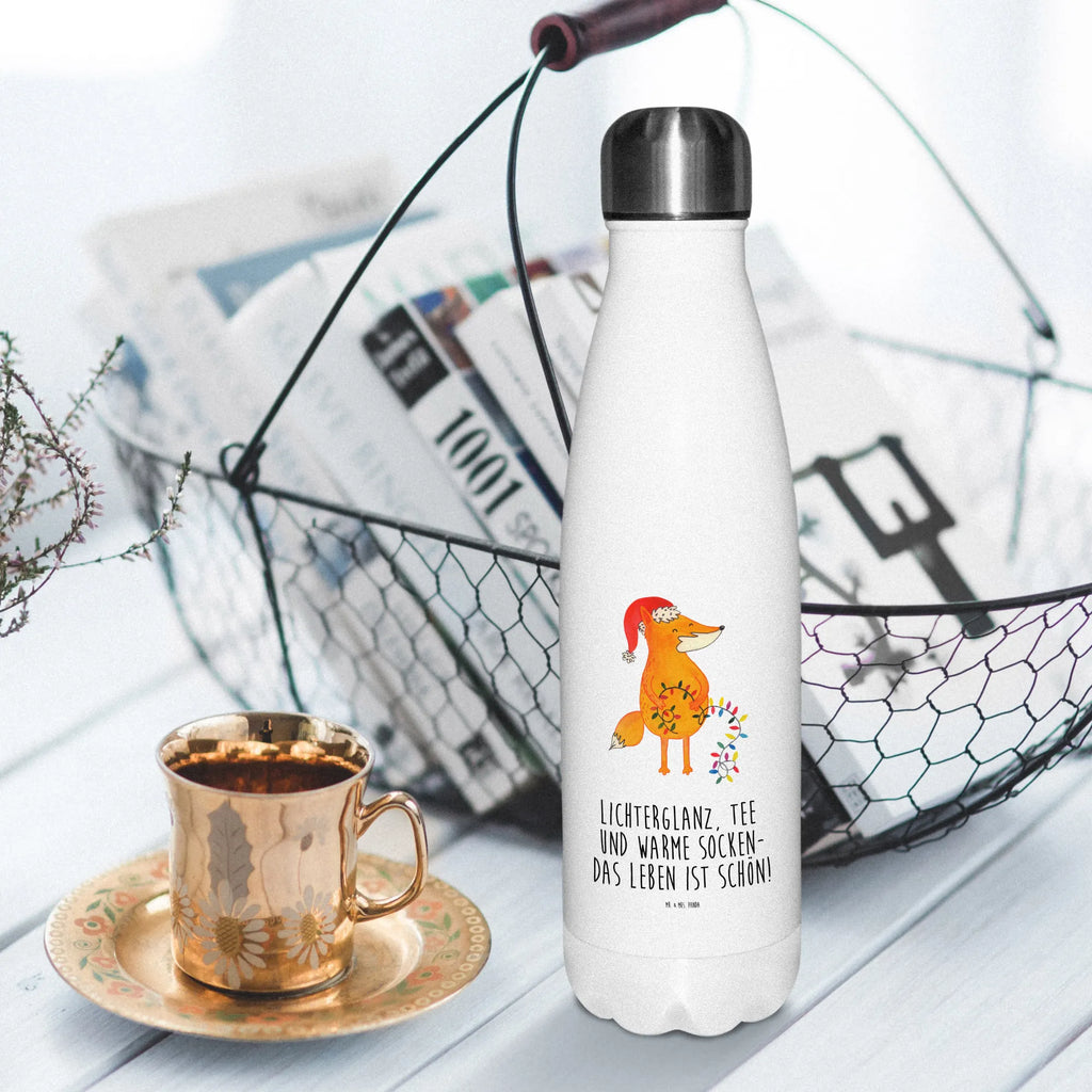 Thermosflasche Fuchs Weihnachten Isolierflasche, Thermoflasche, Trinkflasche, Thermos, Edelstahl, Winter, Weihnachten, Weihnachtsdeko, Nikolaus, Advent, Heiligabend, Wintermotiv, Fuchs, Füchse, Spruch schön, Geschenk Weihnachten, Weihnachtsmann, Weihnachtszeit