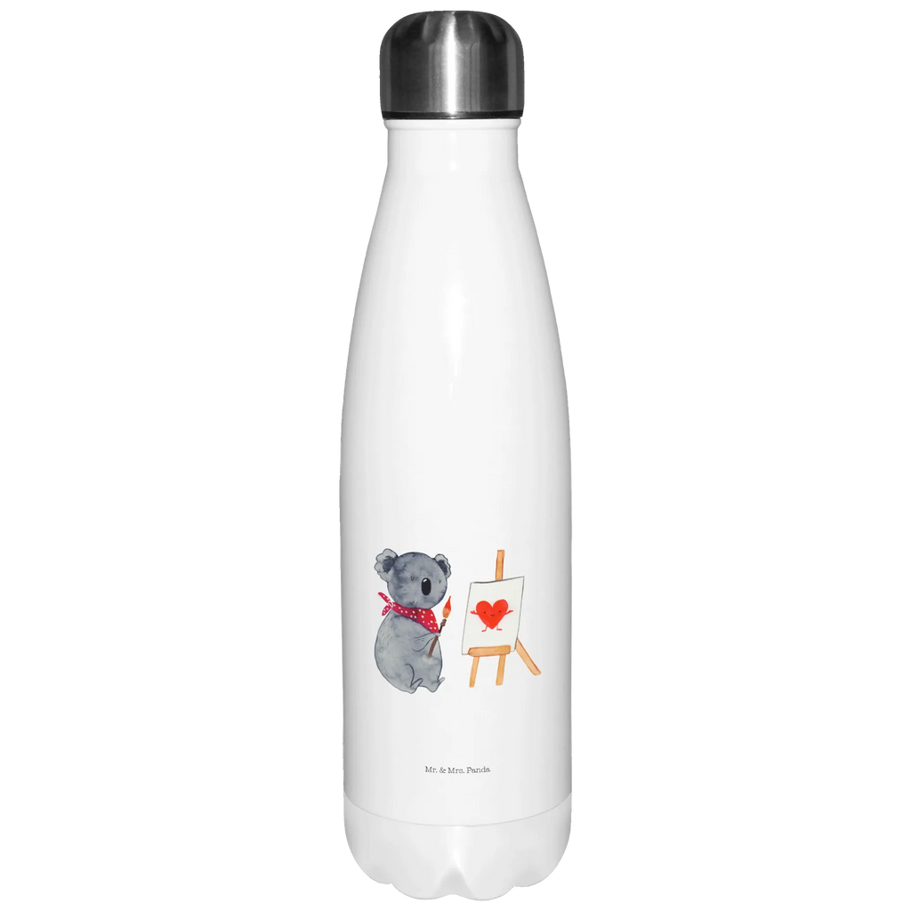 Thermosflasche Koala Künstler Isolierflasche, Thermoflasche, Trinkflasche, Thermos, Edelstahl, Koala, Koalabär, Liebe, Liebensbeweis, Liebesgeschenk, Gefühle, Künstler, zeichnen