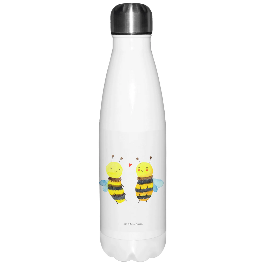 Thermosflasche Biene Verliebt Isolierflasche, Thermoflasche, Trinkflasche, Thermos, Edelstahl, Biene, Wespe, Hummel