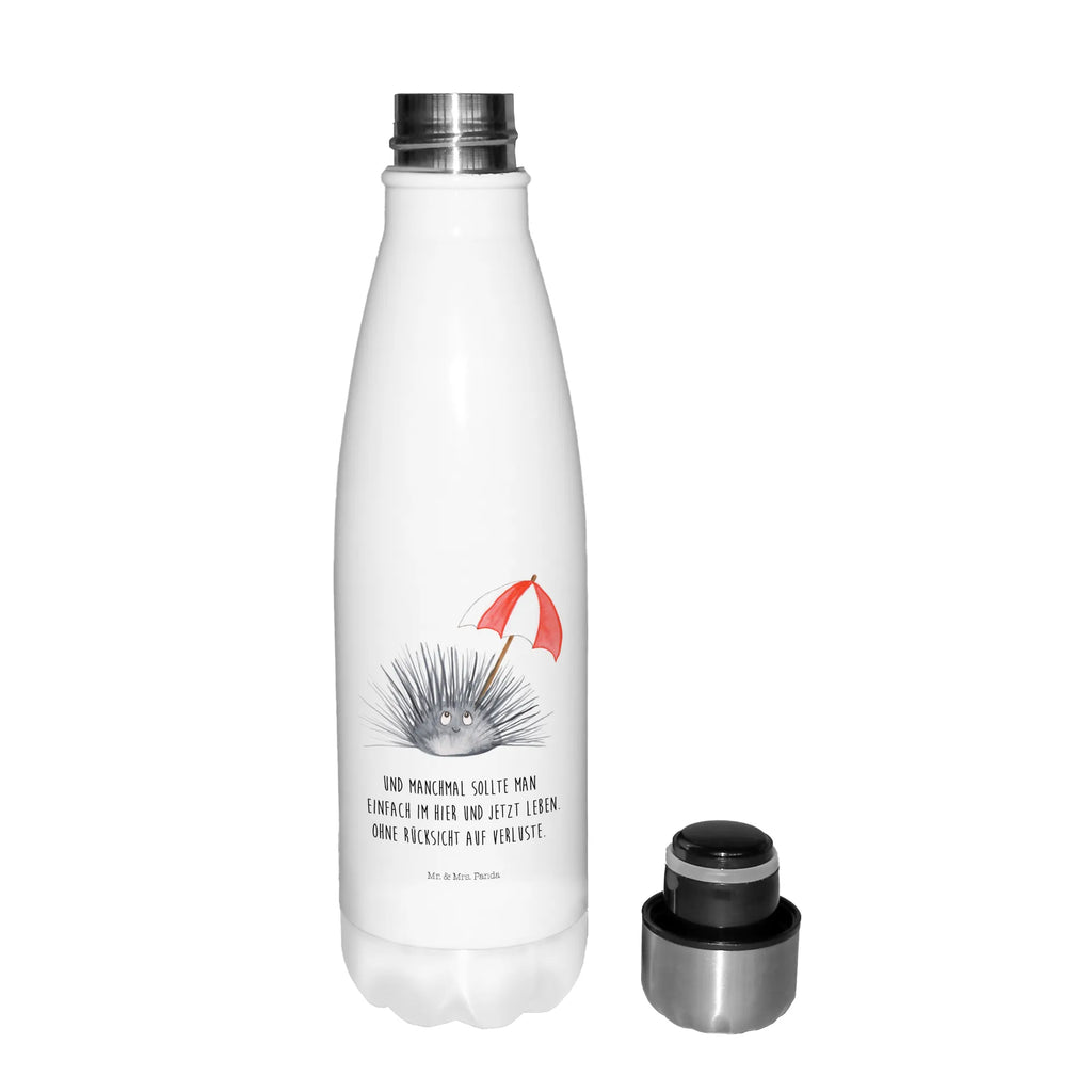 Thermosflasche Seeigel Isolierflasche, Thermoflasche, Trinkflasche, Thermos, Edelstahl, Meerestiere, Meer, Urlaub, Seeigel, Achtsamkeit, Selbstakzeptanz, Selbstliebe, Hier und Jetzt, Leben, Lebe