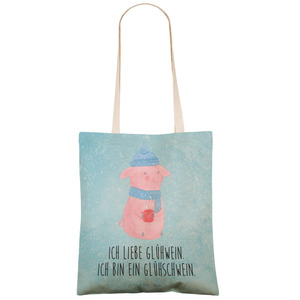 Einkaufstasche Glühschwein Tragetasche, Tasche, Beutel, Stofftasche, Baumwolltasche, Umhängetasche, Shopper, Einkaufstasche, Beuteltasche, Winter, Weihnachten, Weihnachtsdeko, Nikolaus, Advent, Heiligabend, Wintermotiv, Glühschwein, Glühwein, Weihnachtsmarkt, Punsch