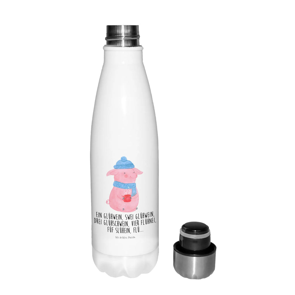 Thermosflasche Lallelndes Glühschwein Isolierflasche, Thermoflasche, Trinkflasche, Thermos, Edelstahl, Winter, Weihnachten, Weihnachtsdeko, Nikolaus, Advent, Heiligabend, Wintermotiv, Glühwein, Betrunken, Weihnachtsmarkt, Spruch