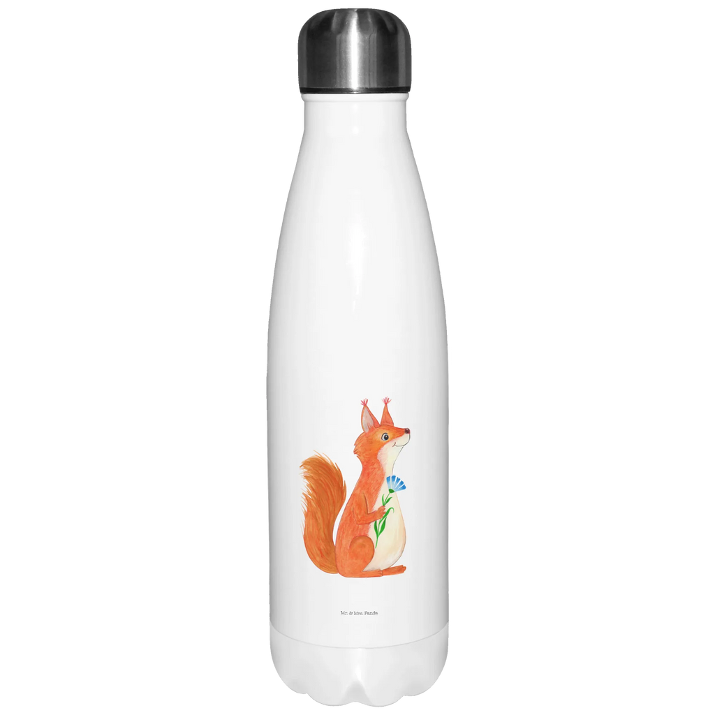 Thermosflasche Eichhörnchen Blume Isolierflasche, Thermoflasche, Trinkflasche, Thermos, Edelstahl, Tiermotive, Gute Laune, lustige Sprüche, Tiere, Eichhörnchen, Eichhorn, Spruch positiv, Lachen, Spaß, Motivation Sprüche, Motivation Bilder, glücklich Spruch, Spruch Deko