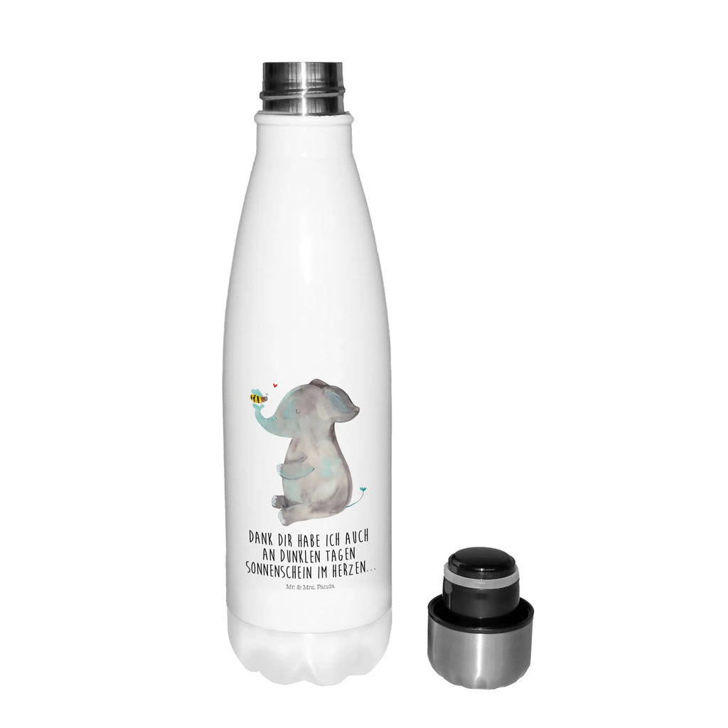 Thermosflasche Elefant & Biene Isolierflasche, Thermoflasche, Trinkflasche, Thermos, Edelstahl, Tiermotive, Gute Laune, lustige Sprüche, Tiere, Elefant, Biene, Liebe, Liebesbeweis, Jahrestag, Liebesgeschenk, Heiratsantrag, Hochzeitsgeschenk, Liebesspruch