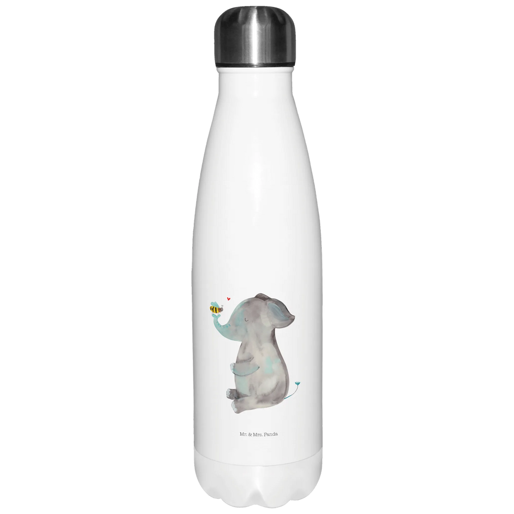 Thermosflasche Elefant & Biene Isolierflasche, Thermoflasche, Trinkflasche, Thermos, Edelstahl, Tiermotive, Gute Laune, lustige Sprüche, Tiere, Elefant, Biene, Liebe, Liebesbeweis, Jahrestag, Liebesgeschenk, Heiratsantrag, Hochzeitsgeschenk, Liebesspruch