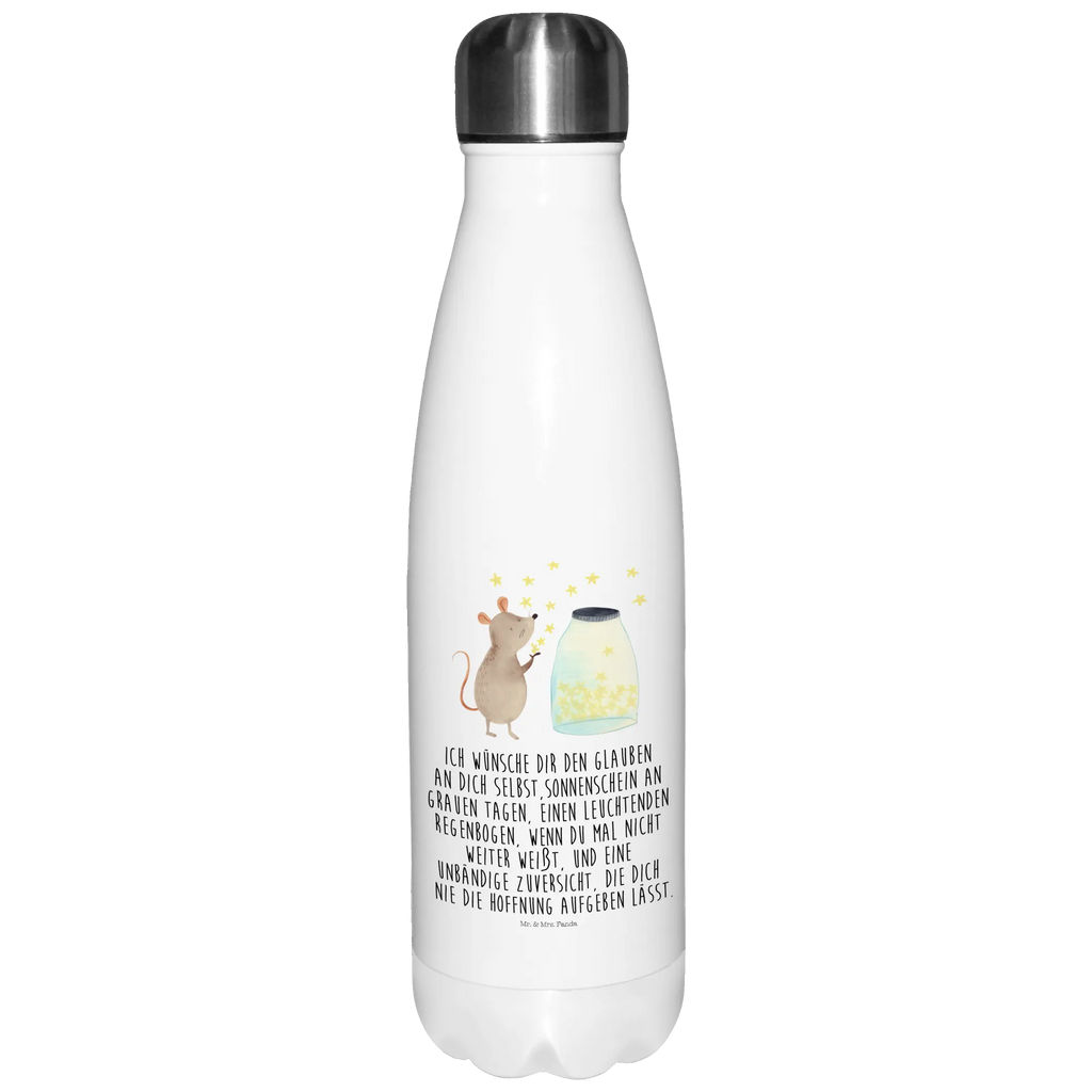 Thermosflasche Maus Sterne Isolierflasche, Thermoflasche, Trinkflasche, Thermos, Edelstahl, Tiermotive, Gute Laune, lustige Sprüche, Tiere, Maus, Sterne, Wunsch, Kind, Taufe, Taufgeschenk, Geburt, Schwangerschaft, erstes Kind, Kindergeburtstag, Geburtstag, Hoffnung, Träume