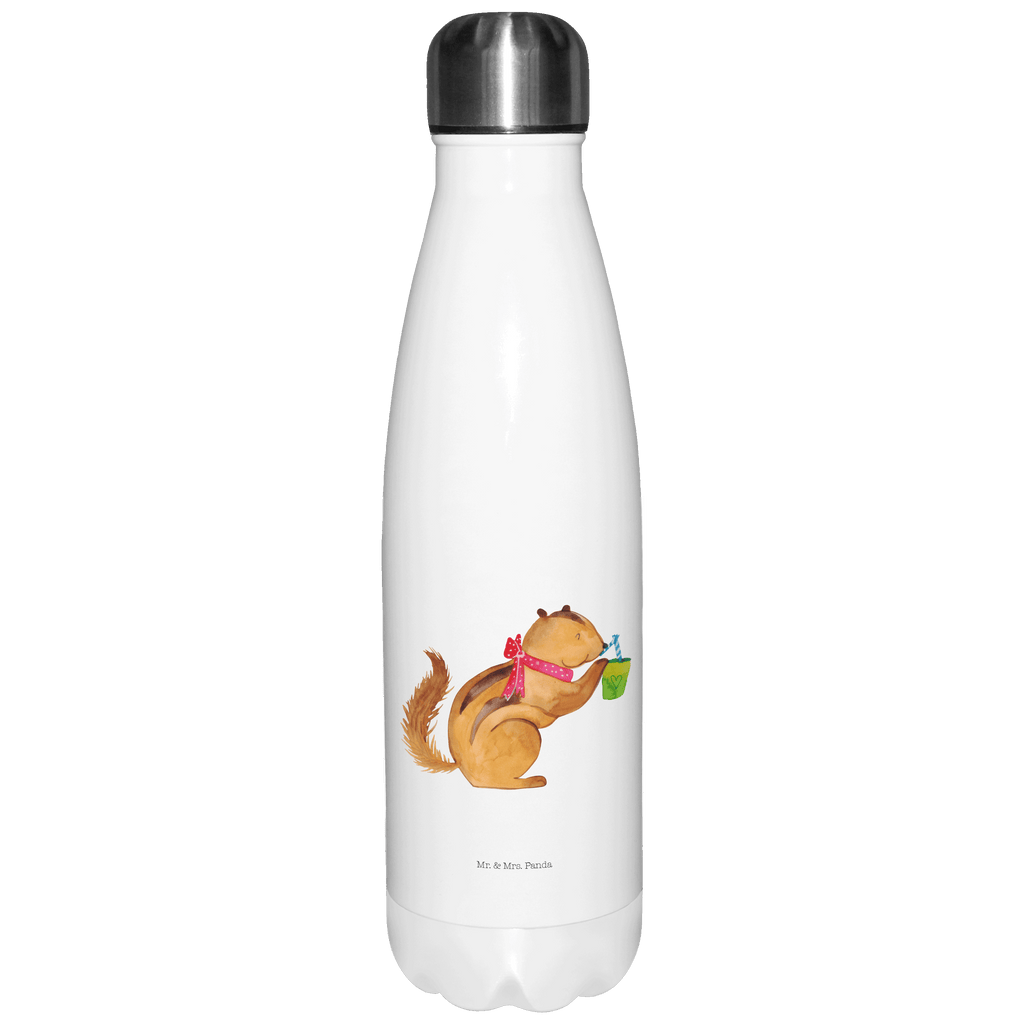 Thermosflasche Eichhörnchen Smoothie Isolierflasche, Thermoflasche, Trinkflasche, Thermos, Edelstahl, Tiermotive, Gute Laune, lustige Sprüche, Tiere, Green Smoothies, Diät, Abnehmen, Streifenhörnchen, Eichhörnchen