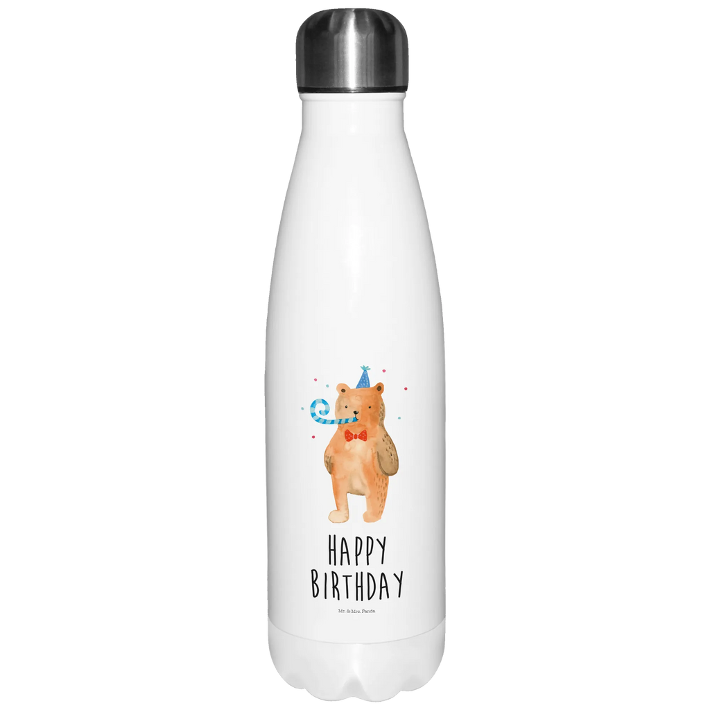 Thermosflasche Birthday Bär Isolierflasche, Thermoflasche, Trinkflasche, Thermos, Edelstahl, Bär, Teddy, Teddybär, Happy Birthday, Alles Gute, Glückwunsch, Geburtstag