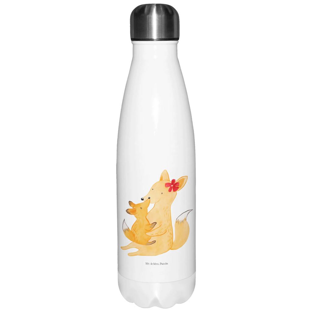 Thermosflasche Fuchs Mama & Kind Isolierflasche, Thermoflasche, Trinkflasche, Thermos, Edelstahl, Familie, Vatertag, Muttertag, Bruder, Schwester, Mama, Papa, Oma, Opa, Mutter, Tochter, Lieblingstochter, Beste Tochter, Geschenk