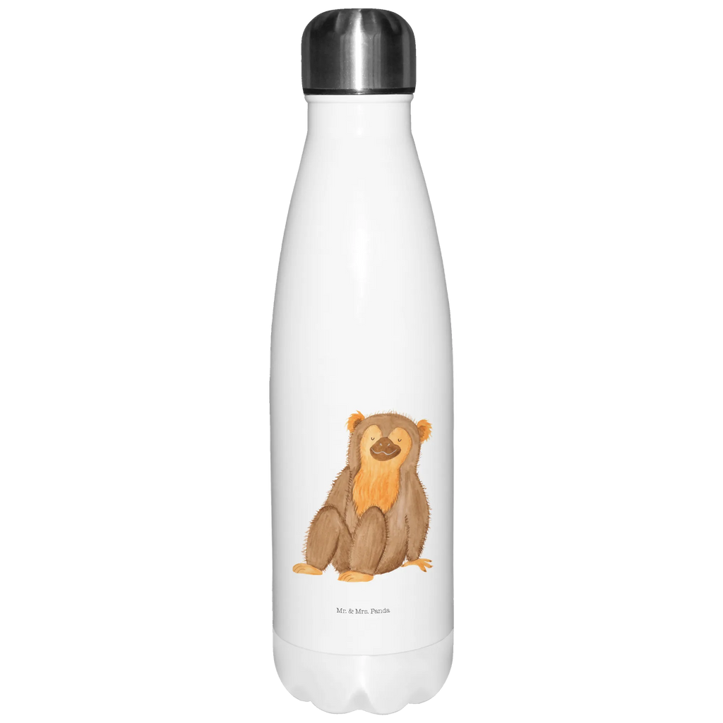 Thermosflasche Affe Isolierflasche, Thermoflasche, Trinkflasche, Thermos, Edelstahl, Afrika, Wildtiere, Affe, Äffchen, Affen, Selbstliebe, Respekt, Motivation, Selbstachtung, Liebe, Selbstbewusstsein, Selfcare