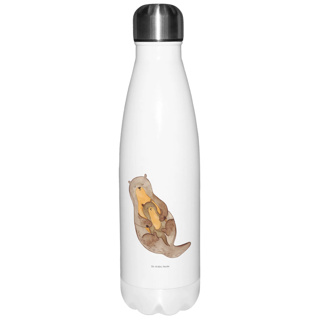 Thermosflasche Otter mit Kind Isolierflasche, Thermoflasche, Trinkflasche, Thermos, Edelstahl, Otter, Fischotter, Seeotter, Otter Seeotter See Otter