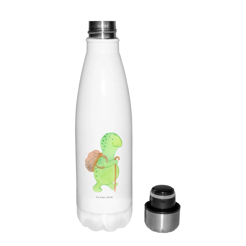 Thermosflasche Schildkröte Wanderer Isolierflasche, Thermoflasche, Trinkflasche, Thermos, Edelstahl, Schildkröte, Schildkröten, Motivation, Motivationsspruch, Motivationssprüche, Neuanfang