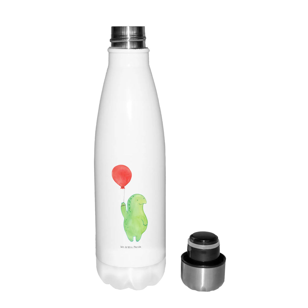 Thermosflasche Schildkröte Luftballon Isolierflasche, Thermoflasche, Trinkflasche, Thermos, Edelstahl, Schildkröte, Schildkröten, Mutausbruch, Motivation, Motivationsspruch