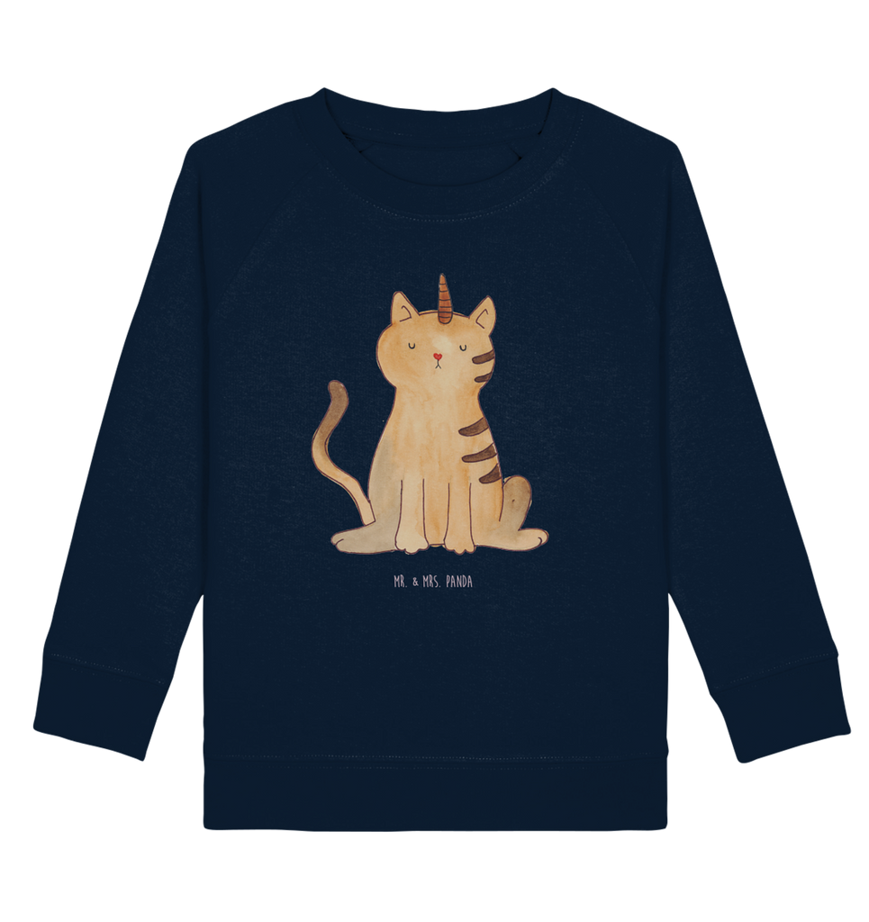 Organic Kinder Pullover Einhorn Katze Kinder Pullover, Kinder Sweatshirt, Jungen, Mädchen, Einhorn, Einhörner, Einhorn Deko, Pegasus, Unicorn, Katzer, Mieze, Regenbogen, Glitzer, Einhornpower, Erwachsenwerden, Katze, Katzenhorn, Einhornkatze, Kittyhorn