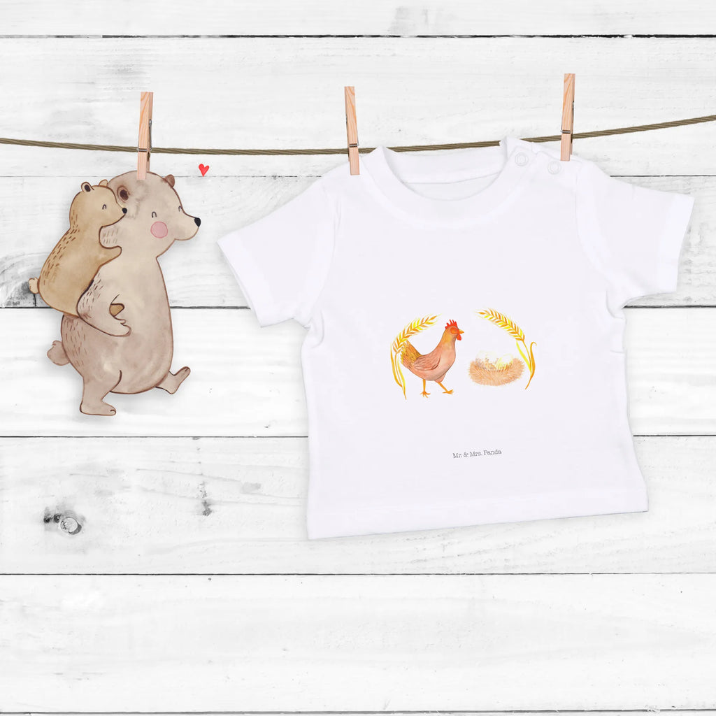 Organic Baby Shirt Huhn Stolz Baby T-Shirt, Jungen Baby T-Shirt, Mädchen Baby T-Shirt, Shirt, Bauernhof, Hoftiere, Landwirt, Landwirtin, Hahn, Henne, Hühner, Eier, Hof, Landleben, Motivation, Geburt, Magie, Spruch, Schwangerschaft