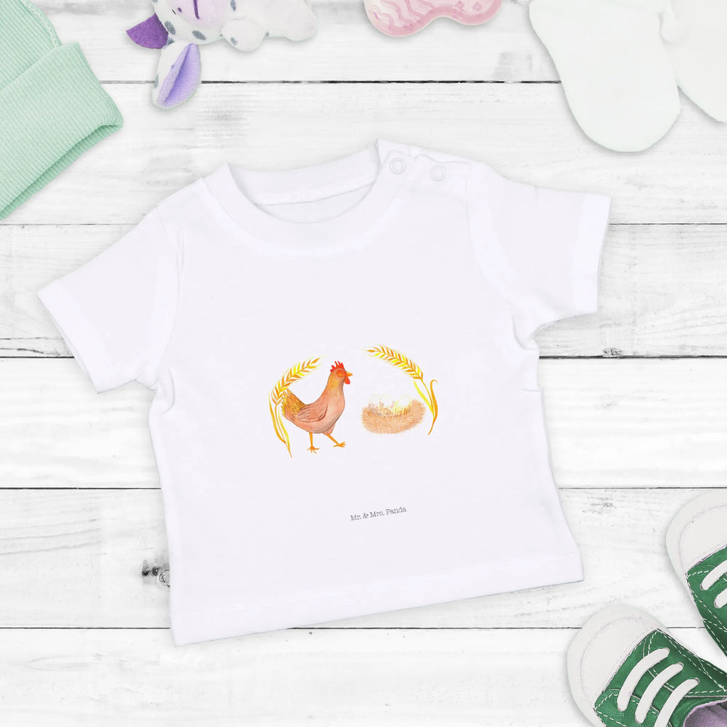 Organic Baby Shirt Huhn Stolz Baby T-Shirt, Jungen Baby T-Shirt, Mädchen Baby T-Shirt, Shirt, Bauernhof, Hoftiere, Landwirt, Landwirtin, Hahn, Henne, Hühner, Eier, Hof, Landleben, Motivation, Geburt, Magie, Spruch, Schwangerschaft