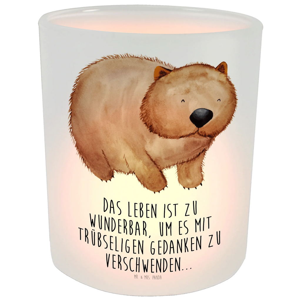 Windlicht Wombat Windlicht Glas, Teelichtglas, Teelichthalter, Teelichter, Kerzenglas, Windlicht Kerze, Kerzenlicht, Glas Windlicht, Windlicht Zur Hochzeit, Windlicht Deko, Windlicht Hochzeit, Teelichtgläser, Windlicht Dekorieren, Tiermotive, Gute Laune, lustige Sprüche, Tiere, Wombat, Das Leben ist schön, Motivation, Spruch, Australien