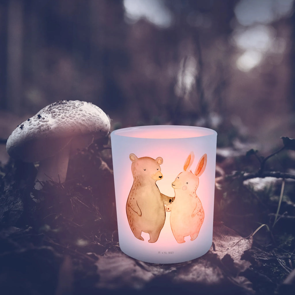 Windlicht Bär und Hase Umarmen Windlicht Glas, Teelichtglas, Teelichthalter, Teelichter, Kerzenglas, Windlicht Kerze, Kerzenlicht, Glas Windlicht, Windlicht Zur Hochzeit, Windlicht Deko, Windlicht Hochzeit, Teelichtgläser, Windlicht Dekorieren, Liebe, Partner, Freund, Freundin, Ehemann, Ehefrau, Heiraten, Verlobung, Heiratsantrag, Liebesgeschenk, Jahrestag, Hocheitstag, Freunde, bester Freund, Hase, Bär, Bärchen, best friends