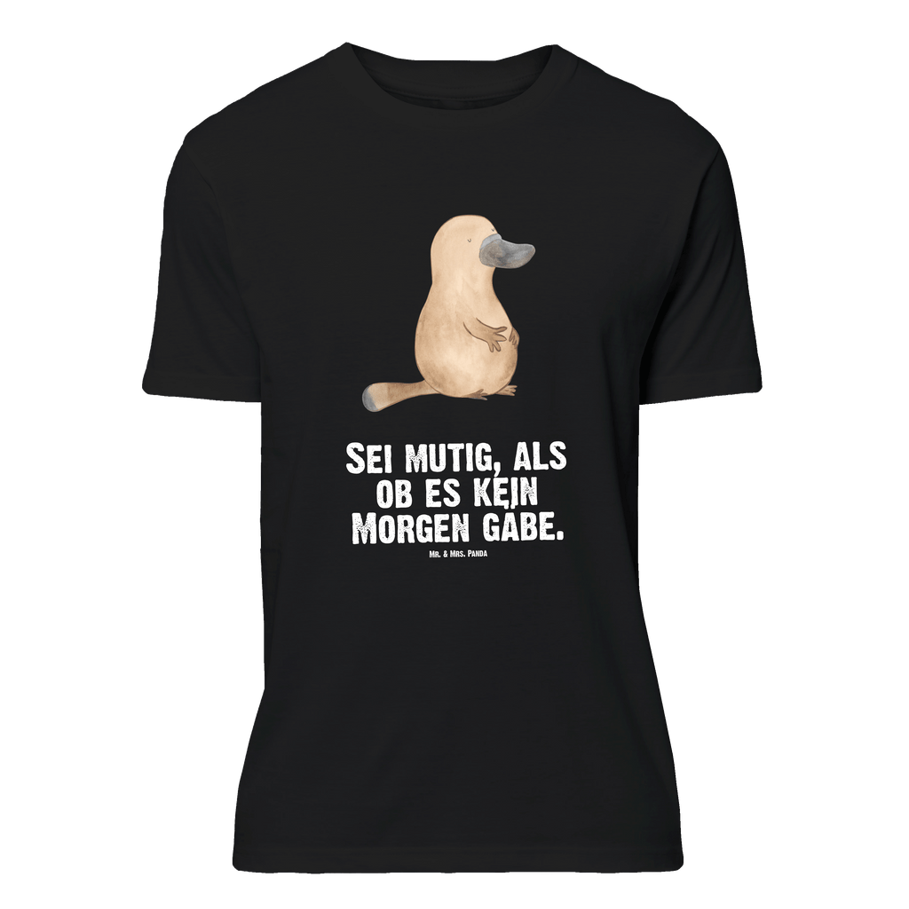 T-Shirt Standard Schnabeltier mutig T-Shirt, Shirt, Tshirt, Lustiges T-Shirt, T-Shirt mit Spruch, Party, Junggesellenabschied, Jubiläum, Geburstag, Herrn, Damen, Männer, Frauen, Schlafshirt, Nachthemd, Sprüche, Meerestiere, Meer, Urlaub, Schnabeltier, Mut, mutig, Lebensweisheit, Schnabeltiere, Motivation, Training, Büro, Arbeit, Neuanfang, Neustart, Weltreise, Raodtrip