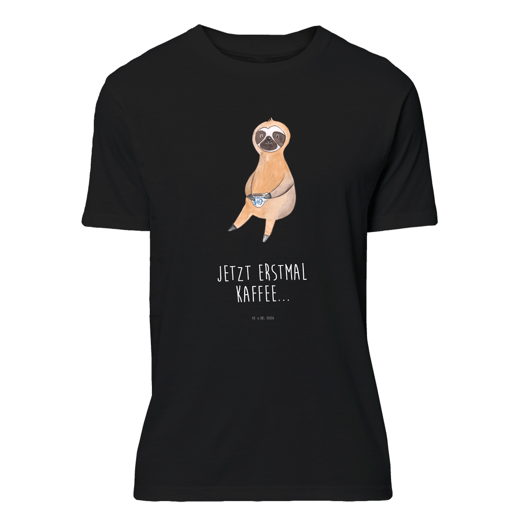 T-Shirt Standard Faultier Kaffee T-Shirt, Shirt, Tshirt, Lustiges T-Shirt, T-Shirt mit Spruch, Party, Junggesellenabschied, Jubiläum, Geburstag, Herrn, Damen, Männer, Frauen, Schlafshirt, Nachthemd, Sprüche, Faultier, Faultier Geschenk, Faultier Deko, Faultiere, faul, Lieblingstier, Kaffee, erster Kaffee, Morgenmuffel, Frühaufsteher, Kaffeetasse, Genießer, Coffee, Kaffeegetränk