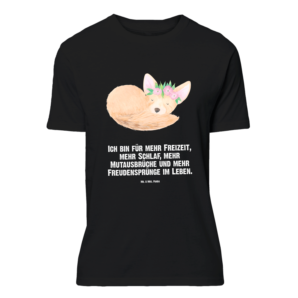 T-Shirt Standard Wüstenfuchs Blumenkranz T-Shirt, Shirt, Tshirt, Lustiges T-Shirt, T-Shirt mit Spruch, Party, Junggesellenabschied, Jubiläum, Geburstag, Herrn, Damen, Männer, Frauen, Schlafshirt, Nachthemd, Sprüche, Afrika, Wildtiere, Wüste, Wüstenfuchs, Blumen, Blumenkranz, Glücklich