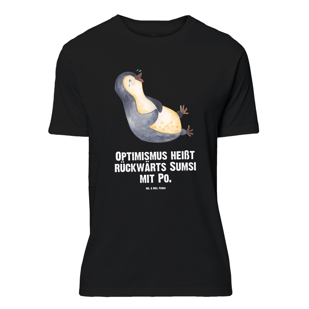 T-Shirt Standard Pinguin lachend T-Shirt, Shirt, Tshirt, Lustiges T-Shirt, T-Shirt mit Spruch, Party, Junggesellenabschied, Jubiläum, Geburstag, Herrn, Damen, Männer, Frauen, Schlafshirt, Nachthemd, Sprüche, Pinguin, Pinguine, lustiger Spruch, Optimismus, Fröhlich, Lachen, Humor, Fröhlichkeit