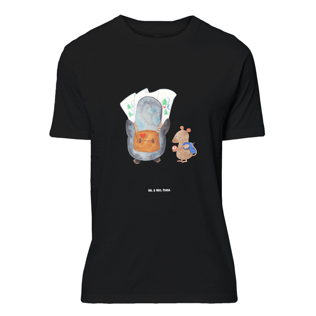 T-Shirt Standard Pinguin & Maus Wanderer T-Shirt, Shirt, Tshirt, Lustiges T-Shirt, T-Shirt mit Spruch, Party, Junggesellenabschied, Jubiläum, Geburstag, Herrn, Damen, Männer, Frauen, Schlafshirt, Nachthemd, Sprüche, Pinguin, Pinguine, Abenteurer, Abenteuer, Roadtrip, Ausflug, Wanderlust, wandern