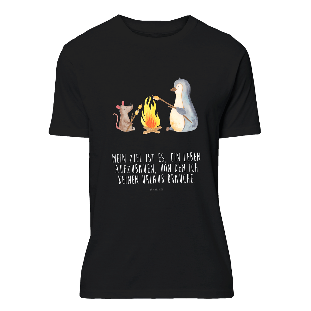 T-Shirt Standard Pinguin Lagerfeuer T-Shirt, Shirt, Tshirt, Lustiges T-Shirt, T-Shirt mit Spruch, Party, Junggesellenabschied, Jubiläum, Geburstag, Herrn, Damen, Männer, Frauen, Schlafshirt, Nachthemd, Sprüche, Pinguin, Maus, Pinguine, Lagerfeuer, Leben, Arbeit, Job, Motivation, Büro, Büroalltag, Lebensspruch, Lebensmotivation, Neustart, Liebe, grillen, Feuer, Marshmallows