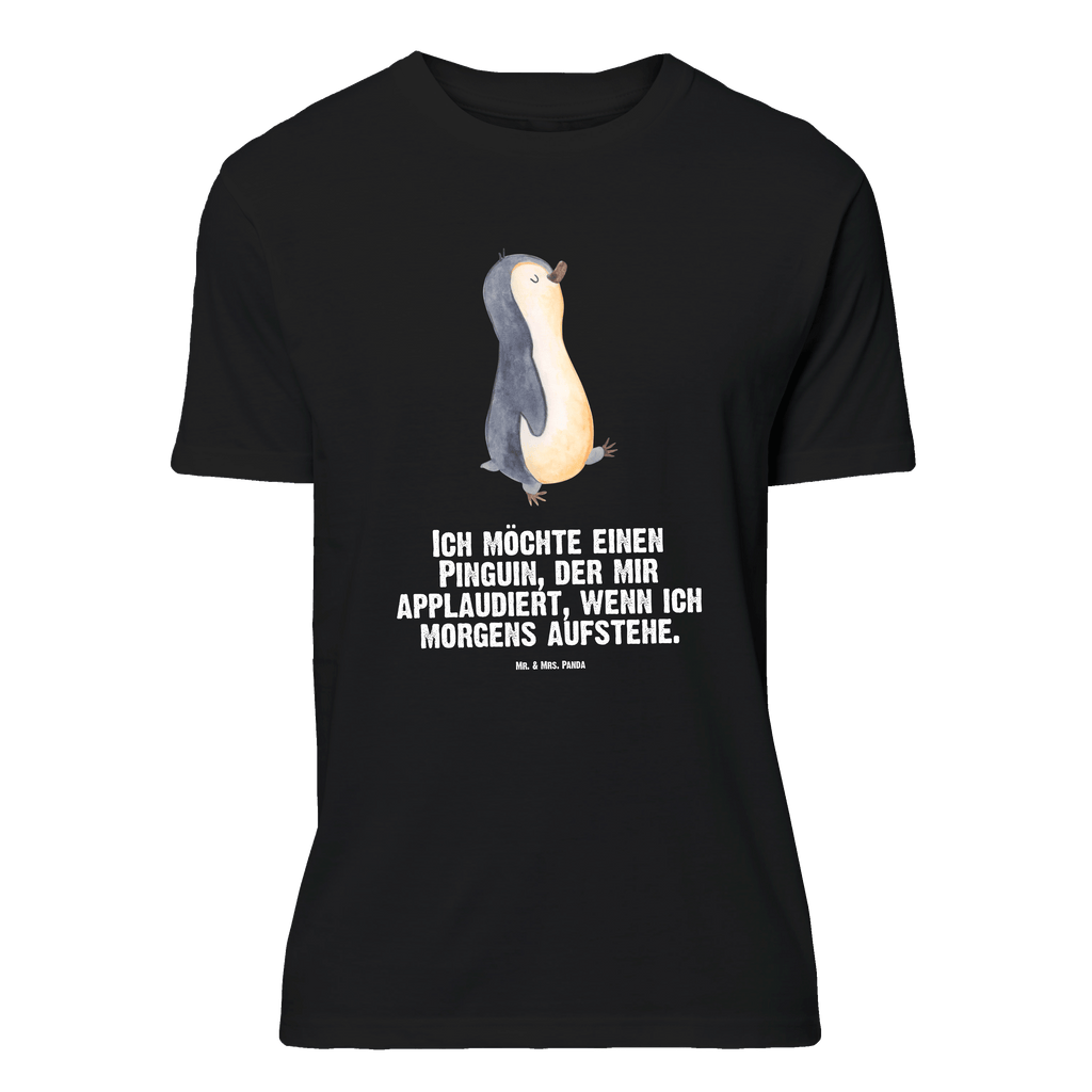 T-Shirt Standard Pinguin marschierend T-Shirt, Shirt, Tshirt, Lustiges T-Shirt, T-Shirt mit Spruch, Party, Junggesellenabschied, Jubiläum, Geburstag, Herrn, Damen, Männer, Frauen, Schlafshirt, Nachthemd, Sprüche, Pinguin, Pinguine, Frühaufsteher, Langschläfer, Bruder, Schwester, Familie