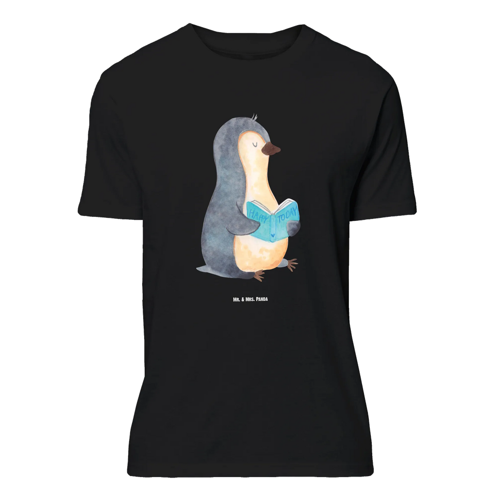 T-Shirt Standard Pinguin Buch T-Shirt, Shirt, Tshirt, Lustiges T-Shirt, T-Shirt mit Spruch, Party, Junggesellenabschied, Jubiläum, Geburstag, Herrn, Damen, Männer, Frauen, Schlafshirt, Nachthemd, Sprüche, Pinguin, Pinguine, Buch, Lesen, Bücherwurm, Nichtstun, Faulenzen, Ferien, Urlaub, Freizeit