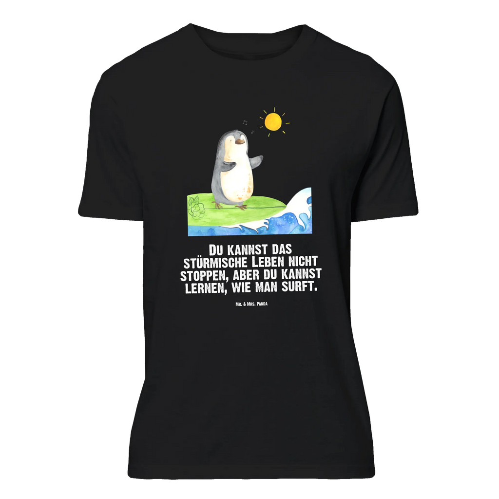 T-Shirt Standard Pinguin Surfer T-Shirt, Shirt, Tshirt, Lustiges T-Shirt, T-Shirt mit Spruch, Party, Junggesellenabschied, Jubiläum, Geburstag, Herrn, Damen, Männer, Frauen, Schlafshirt, Nachthemd, Sprüche, Pinguin, Pinguine, surfen, Surfer, Hawaii, Urlaub, Wellen, Wellen reiten, Portugal