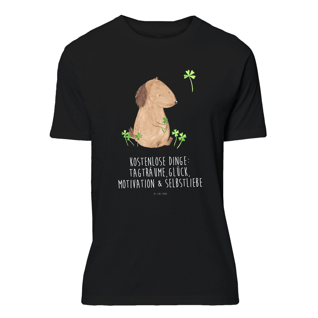 T-Shirt Standard Hund Kleeblatt T-Shirt, Shirt, Tshirt, Lustiges T-Shirt, T-Shirt mit Spruch, Party, Junggesellenabschied, Jubiläum, Geburstag, Herrn, Damen, Männer, Frauen, Schlafshirt, Nachthemd, Sprüche, Hund, Hundemotiv, Haustier, Hunderasse, Tierliebhaber, Hundebesitzer, Kleeblatt, Glück, Tagträume, Motivation, Neuanfang, Geschenk, Glücksbringer, Selbstliebe, Achtsamkeit